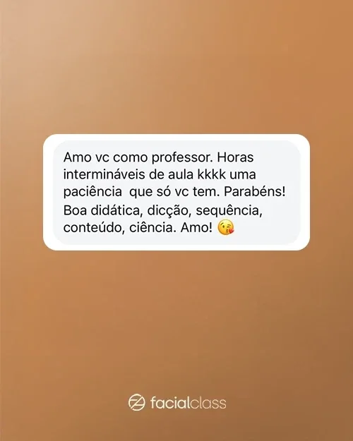 Depoimento de aluna da Facial Academy