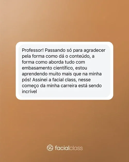 Depoimento de aluna da Facial Academy