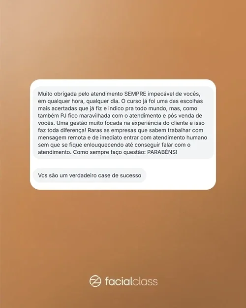 Depoimento de aluna da Facial Academy