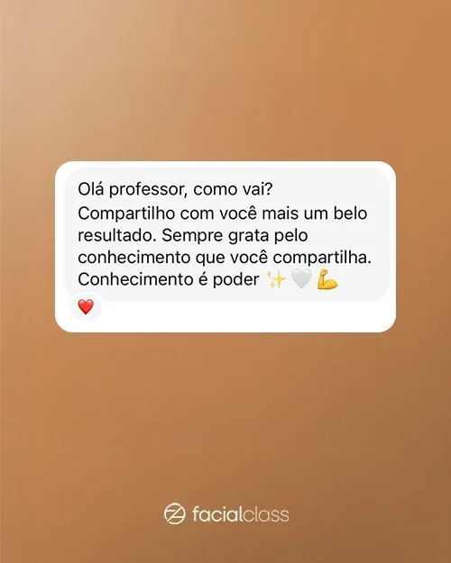 Depoimento de aluna da Facial Academy