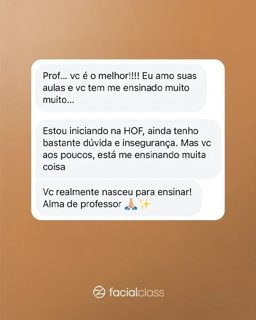 Depoimento de aluna da Facial Academy